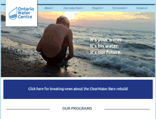 Tablet Screenshot of ontariowatercentre.ca